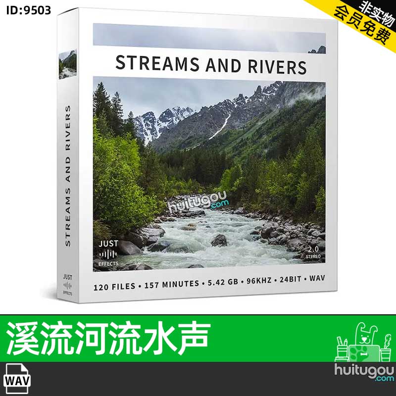 120泉水小溪河流瀑布喷泉流水声飞溅水滴水声-STREAMS AND RIVERS