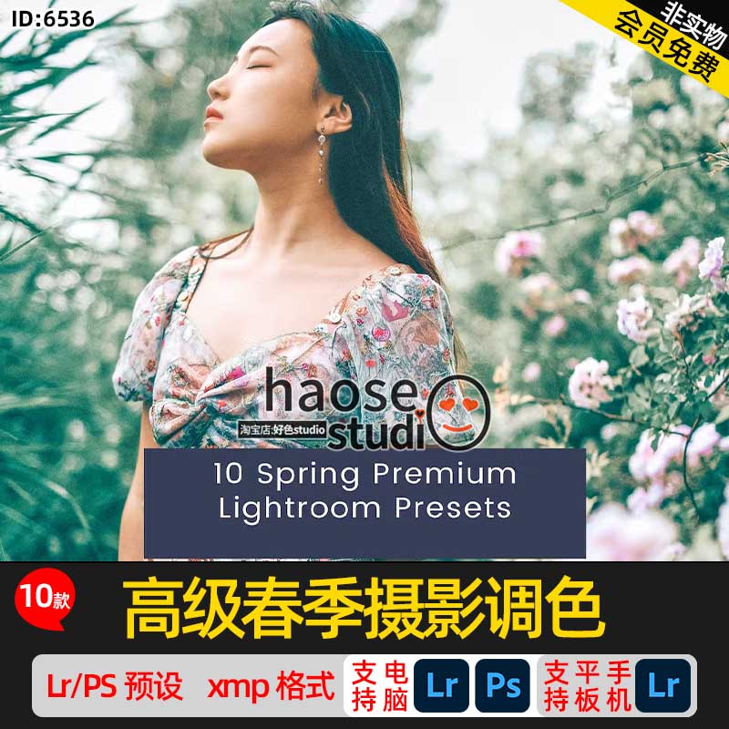 Lr预设PS调色lightroom预设高级春季摄影调色10款Spring Premium