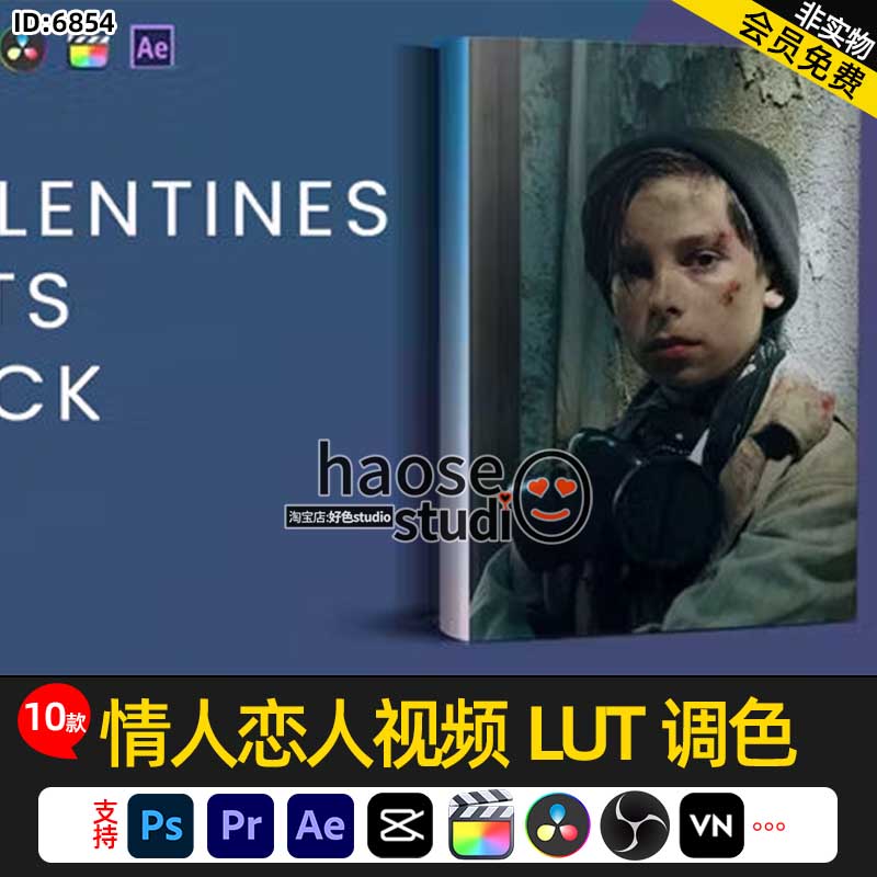 Pr剪映LUT预设情人恋人视频LUT调色10款Valentine's Luts Pack V2