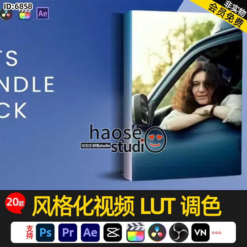 Pr剪映Ae达芬奇FCPX 风格化视频LUT调色20款LUT Bundle Pack V17