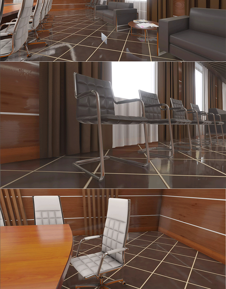 Unity3D豪华会议室环境模型U3D室内场景ArchViz Conference Room - 场景模型 - 绘图狗-设计灵感素材集散地