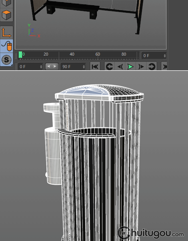 C4D写实街道设备FBX信号灯路牌垃圾桶路障消防栓OBJ建模渲染素材 - 公共设施 - 绘图狗-设计灵感素材集散地
