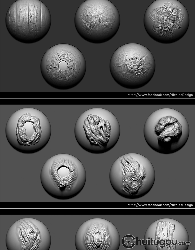 zbrush木头雕刻技巧图片